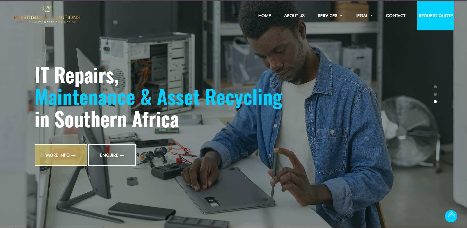 Prestigious Solutions website