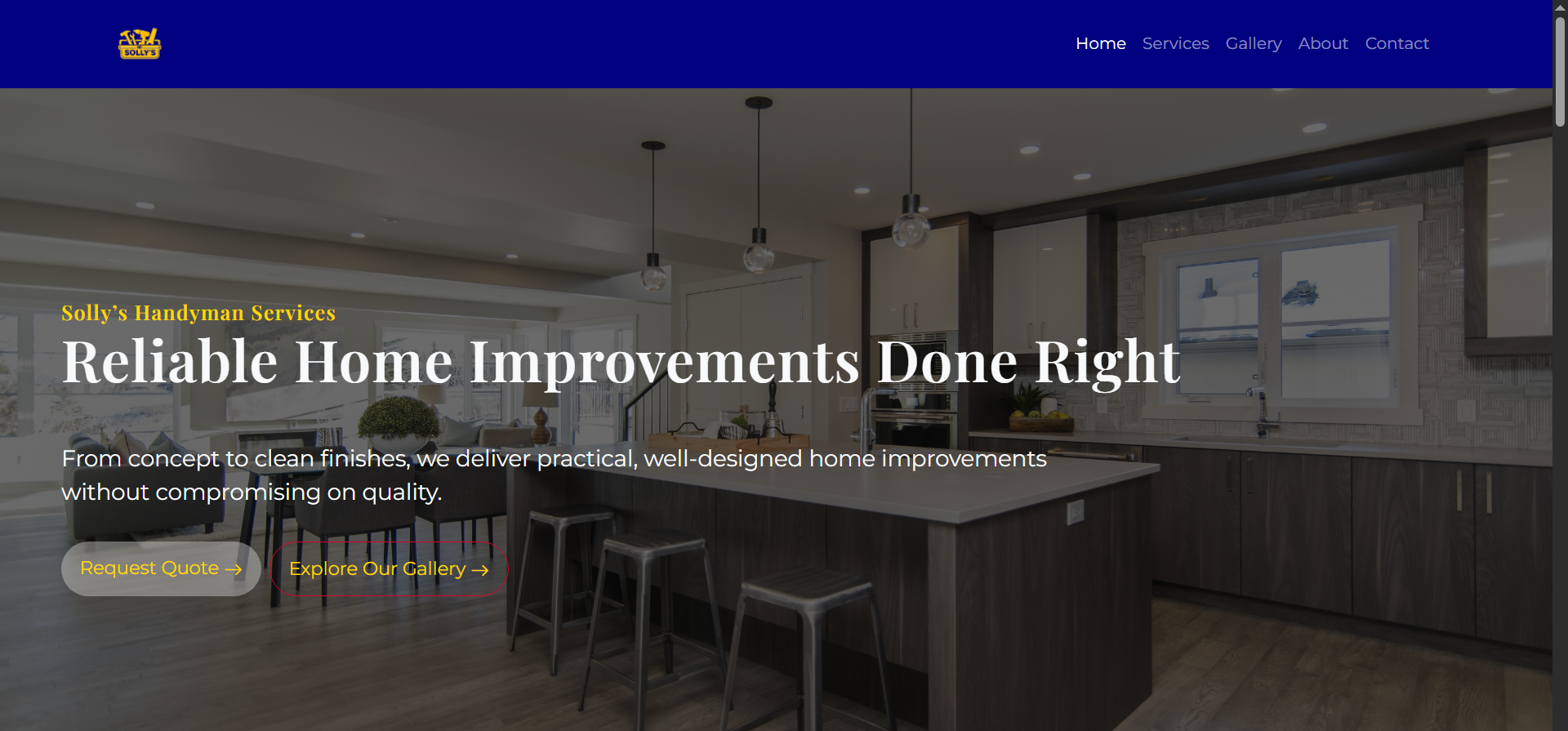 Solly's Handyman Services website